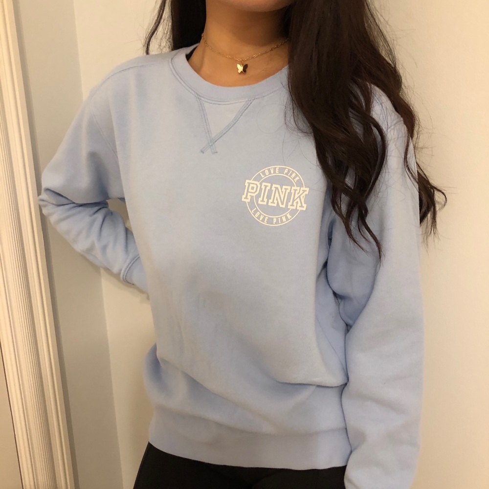 PINK blue sweatshirt